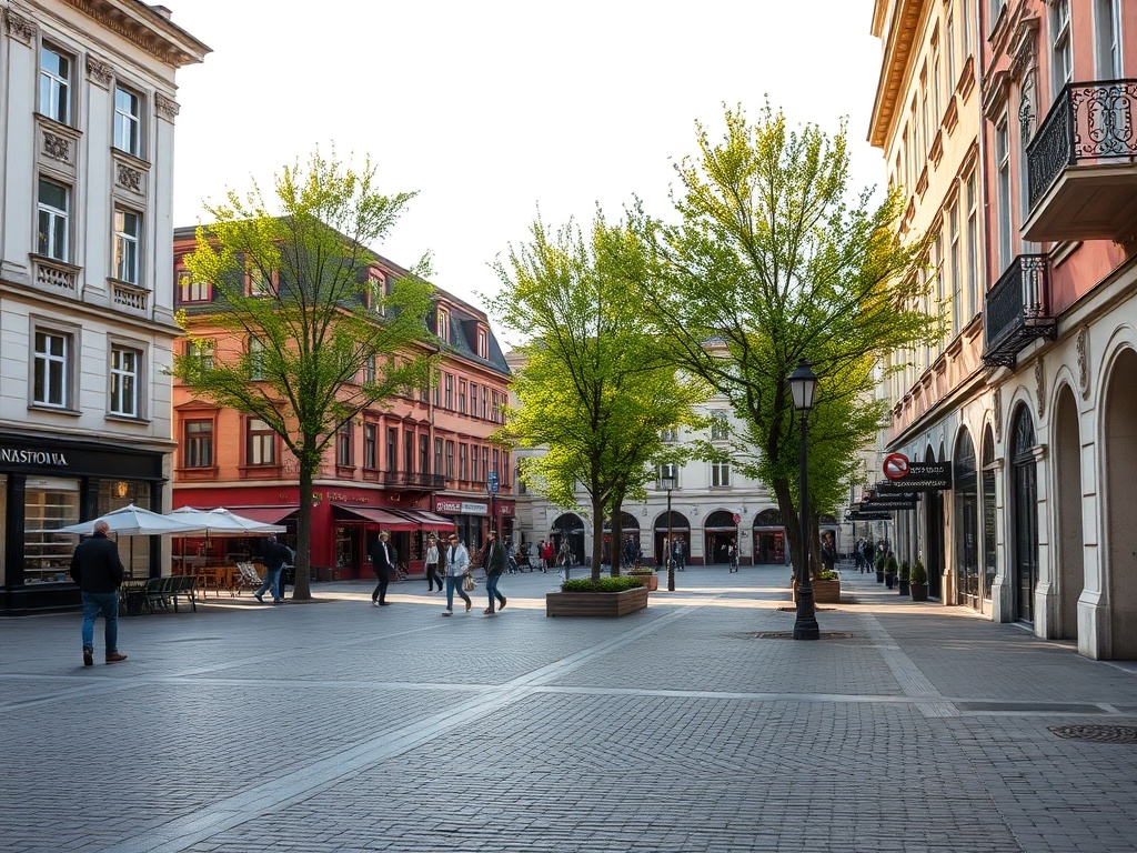 Nowa droga w Częstochowie w budowie, potencjalnie nazwana imieniem Jacka Magiery, obok boisko piłkarskie z młodymi zawodnikami